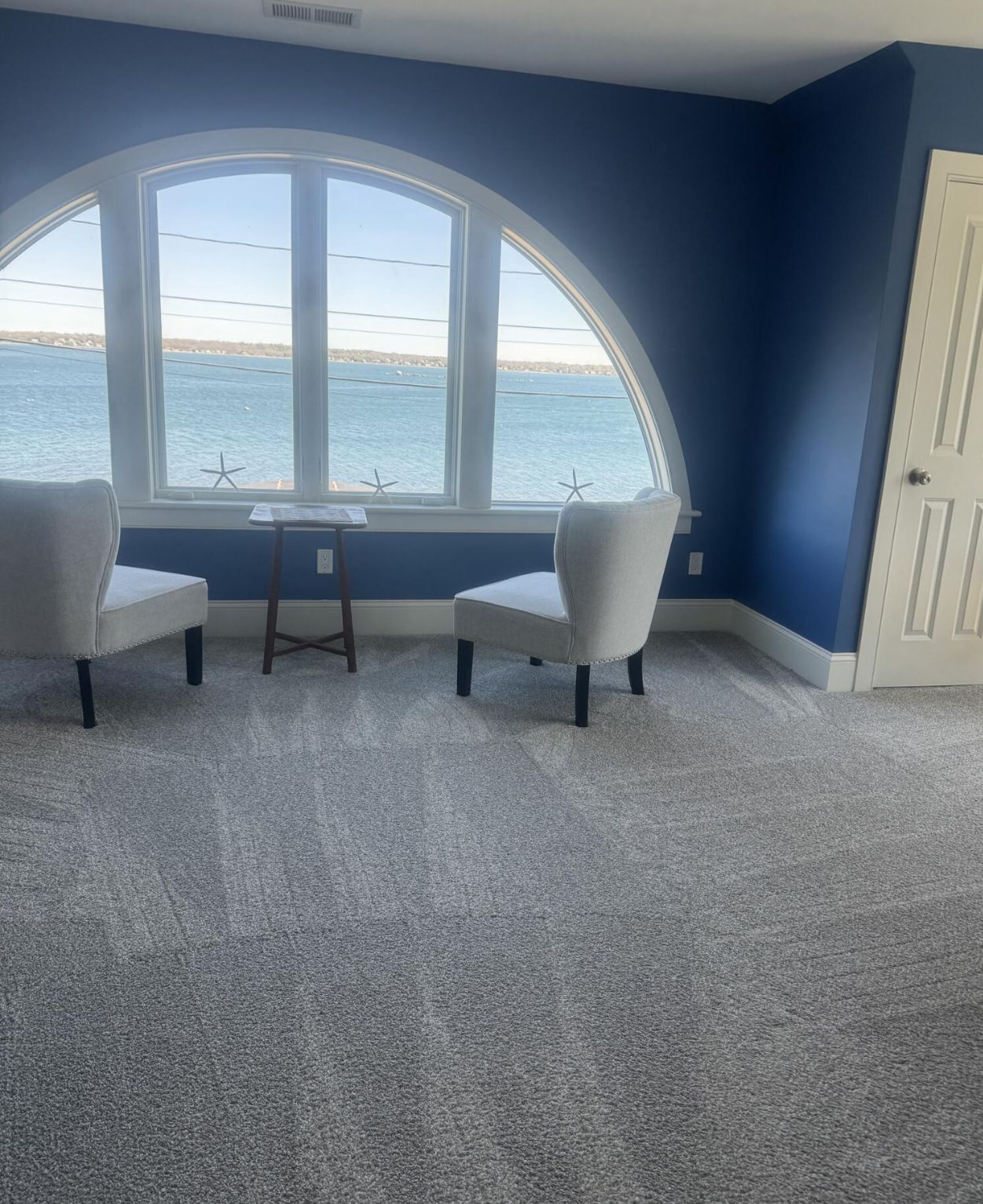 Clean carpets in a room with a view